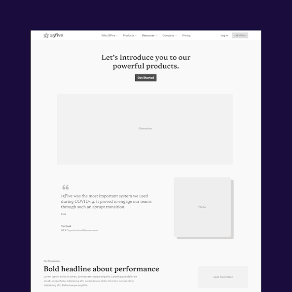 A high-Fidelity wireframe