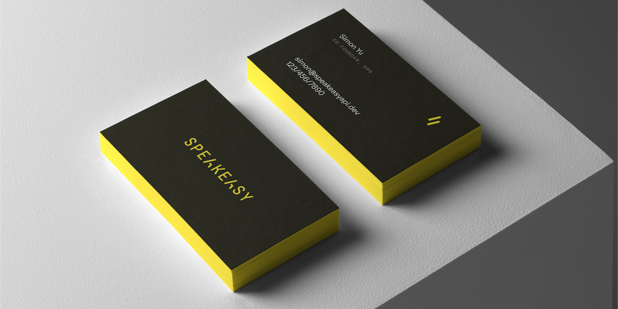 Speakeasy Business Cards