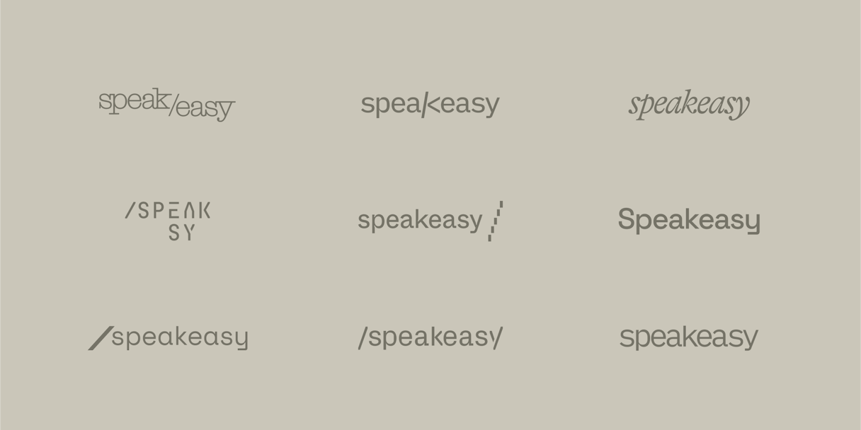 Speakeasy Logotype Exploration