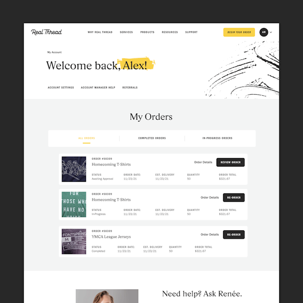 Rt orderpage